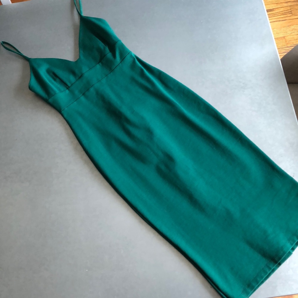 Lulus Green Stretch  Midi Dress